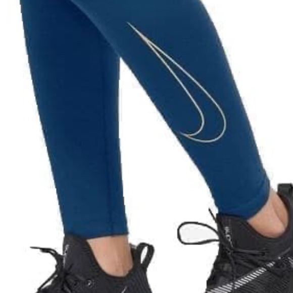 Nike Women’s Training Mid-Rise Leggings Full Length Size S Blue DM1608-460 - Picture 7 of 7